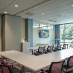 Extra large meeting room with dual TV displays